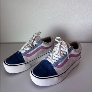 VANS Blue and Pink Sneakers